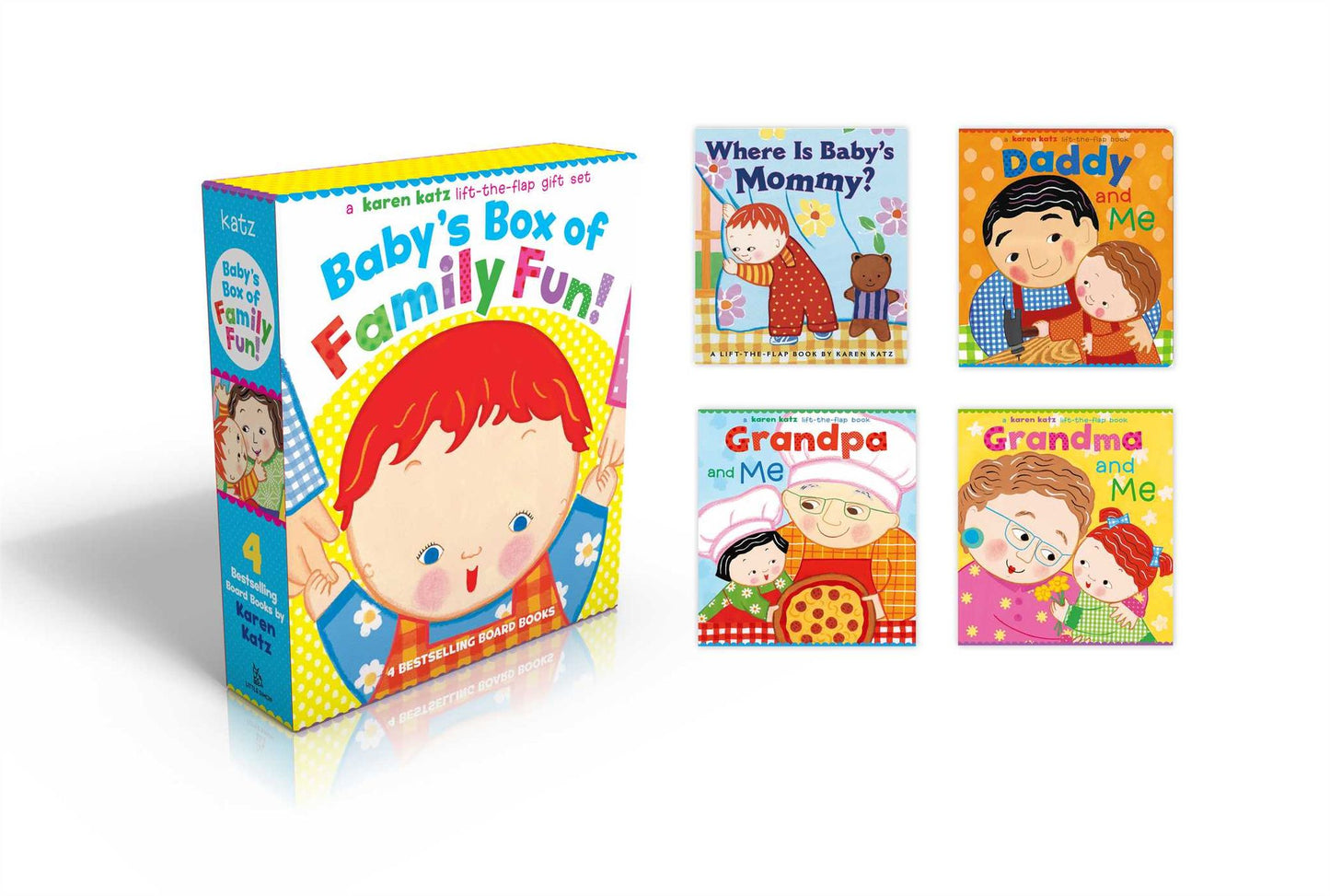 Baby's Box of Family Fun: A 4-Book Lift-the-Flap Gift Set: Where Is Baby's Mommy?; Daddy and Me; Grandpa and Me, Grandma and Me