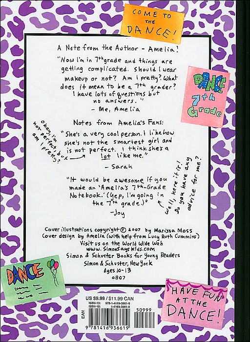 Amelia's 7th-Grade Notebook (Amelia Series)