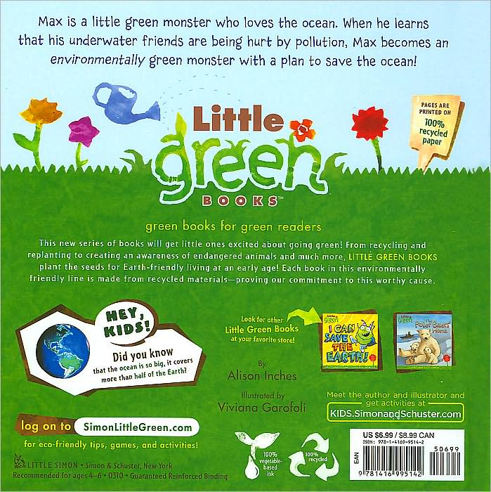 I Can Save the Ocean!: The Little Green Monster Cleans Up the Beach (Little Green Books Series)