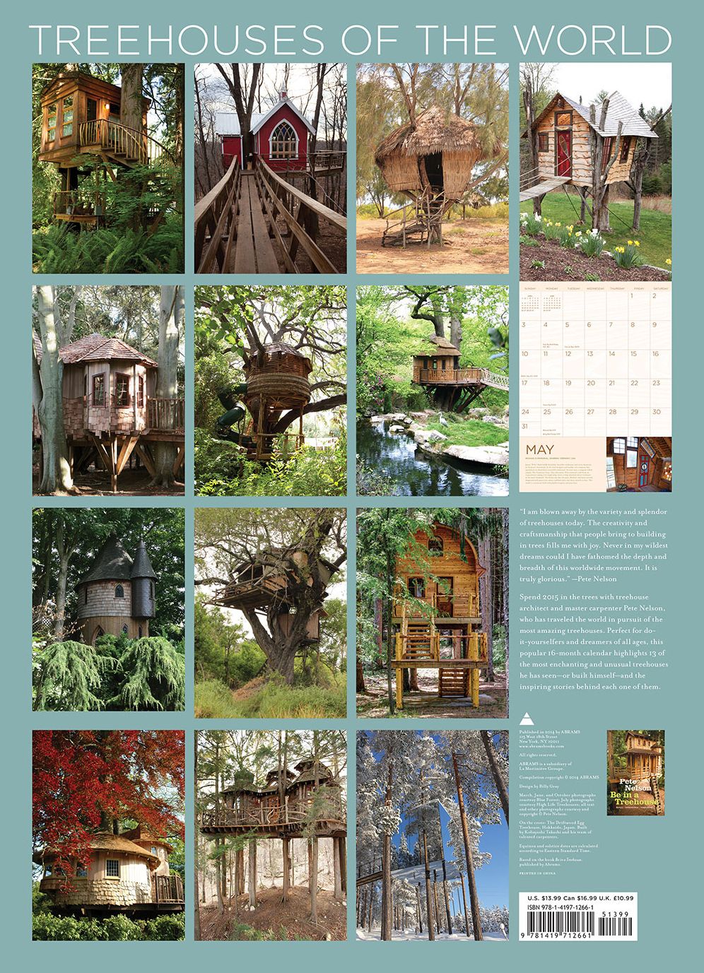 Treehouses of the World 2015 Wall Calendar