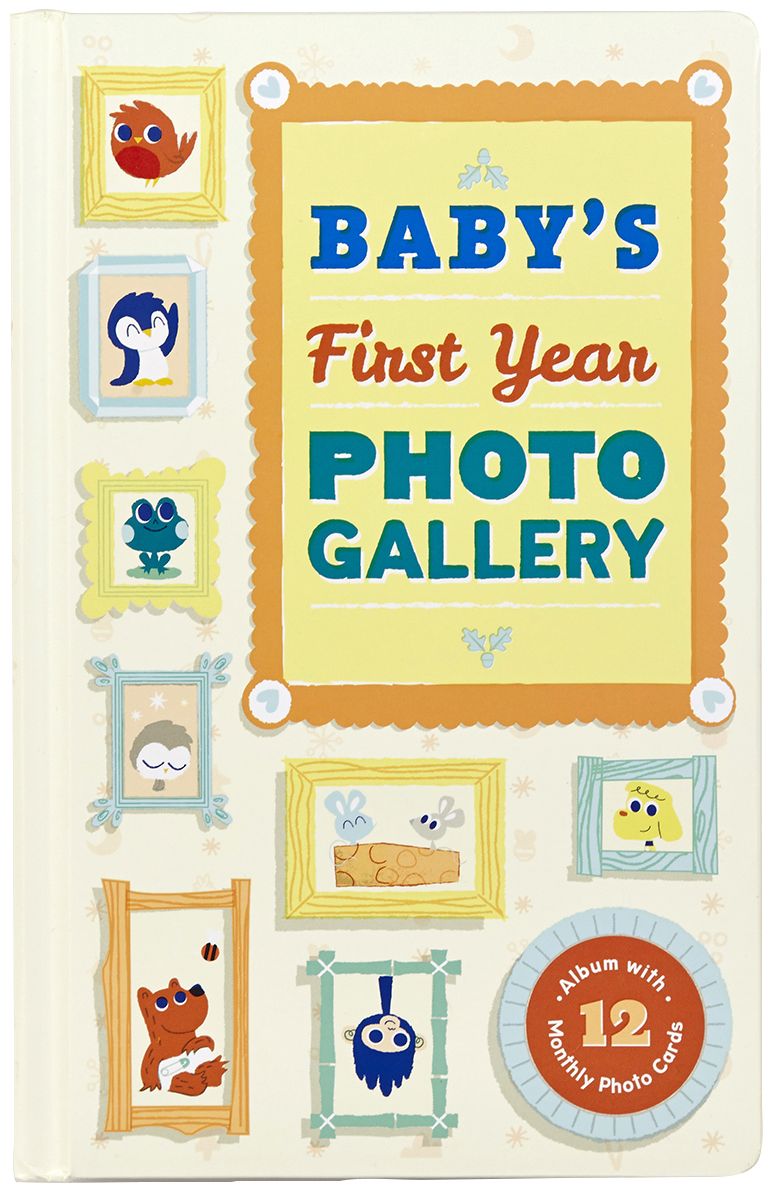 Baby's First Year Photo Gallery : Album With 12 Monthly Photo Cards