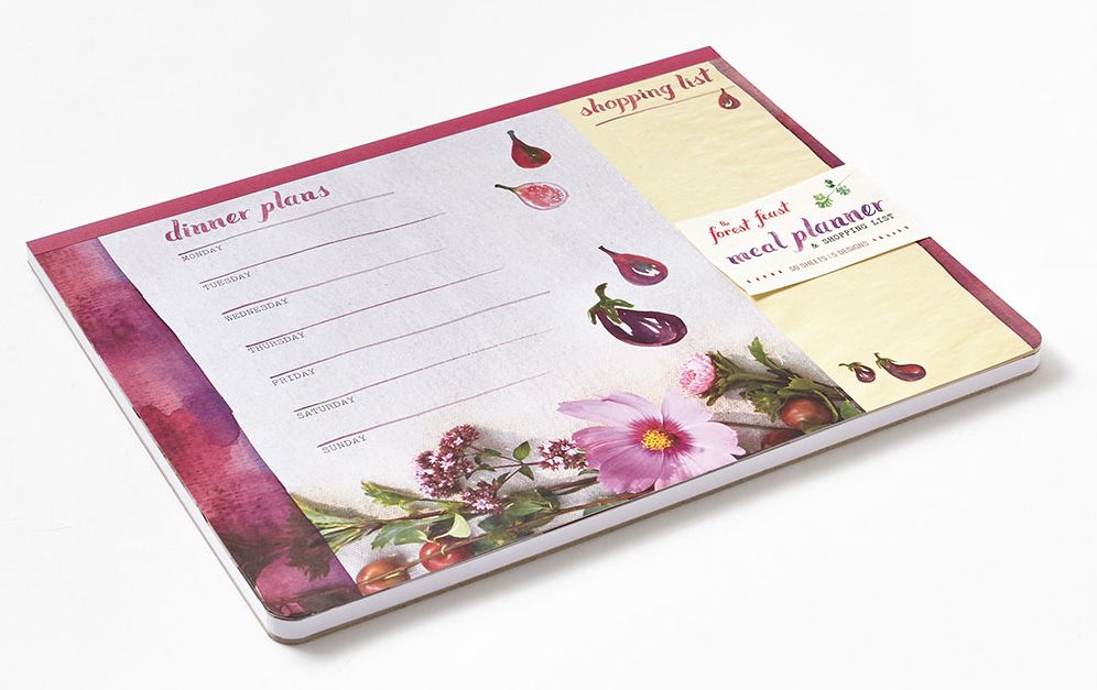 The Forest Feast Meal Planner and Shopping List: Magnetic Notepad, 50 Sheets, 5 Designs