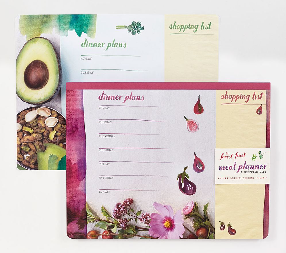 The Forest Feast Meal Planner and Shopping List: Magnetic Notepad, 50 Sheets, 5 Designs