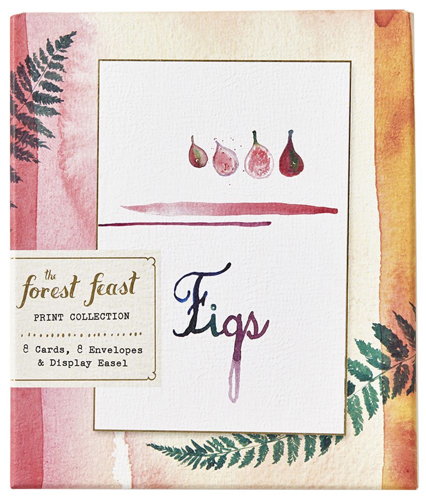 Forest Feast Print Collection: 8 Cards, 8 Envelopes, and a Display Easel