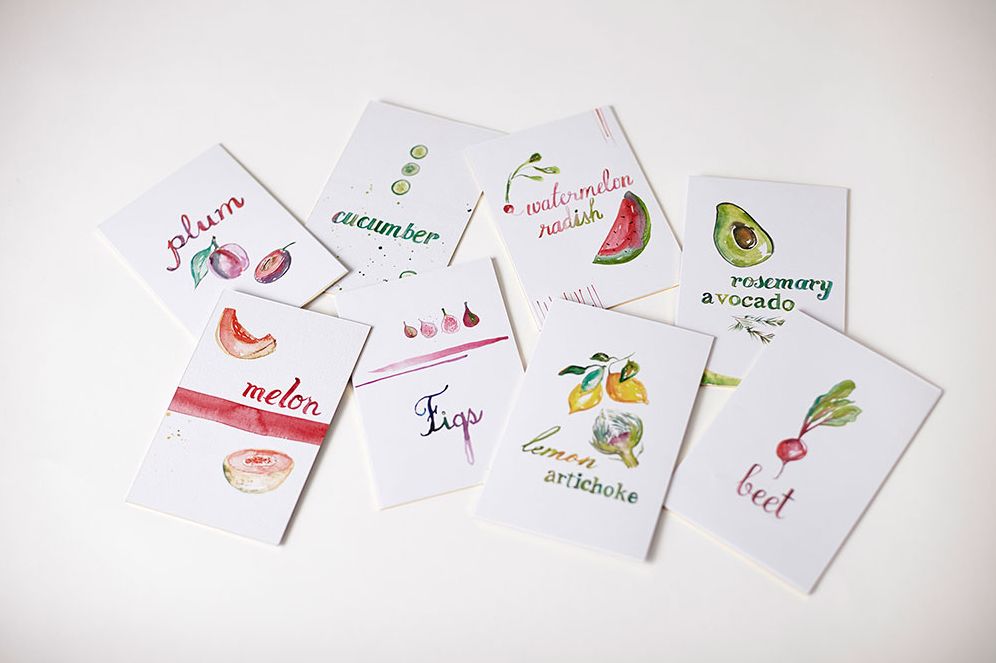 Forest Feast Print Collection: 8 Cards, 8 Envelopes, and a Display Easel