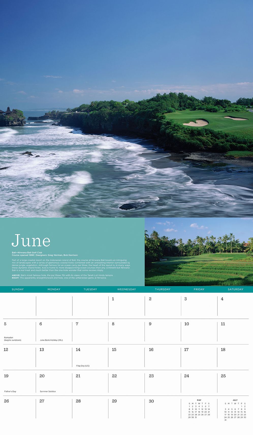 Planet Golf 2016 Wall Calendar: Featuring the Greatest Golf Courses Around the World
