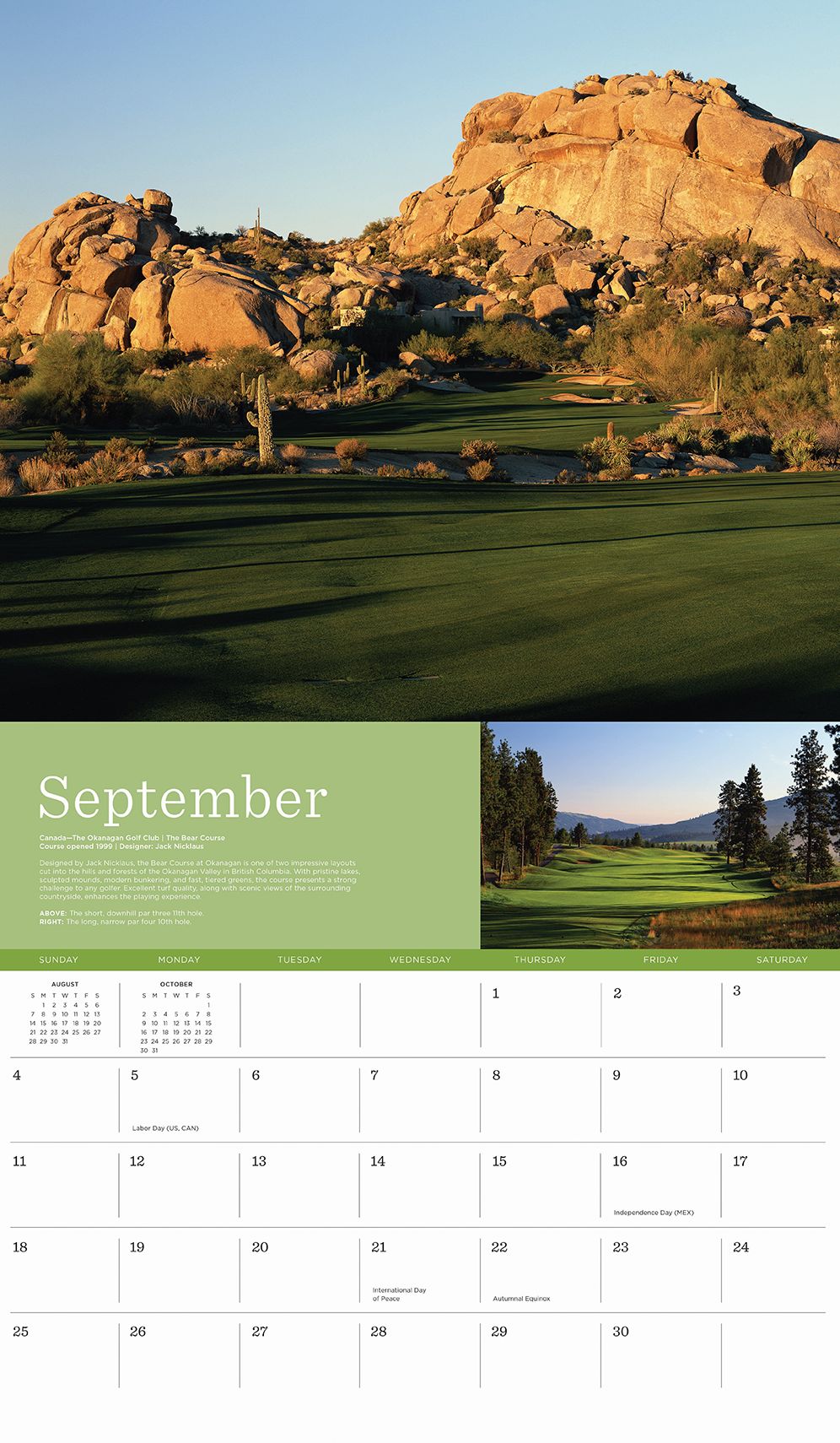 Planet Golf 2016 Wall Calendar: Featuring the Greatest Golf Courses Around the World