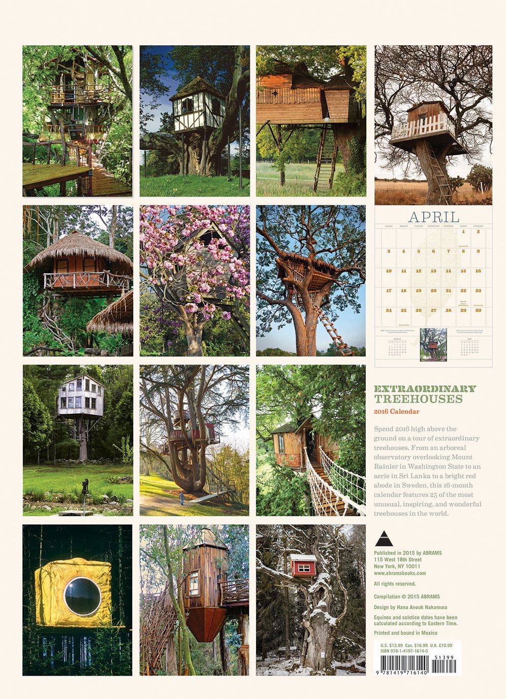Extraordinary Treehouses 2016 Wall Calendar