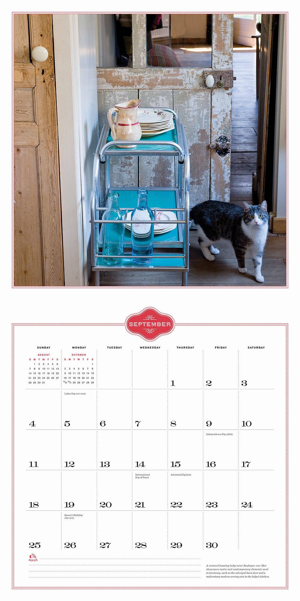 French Country 2016 Wall Calendar