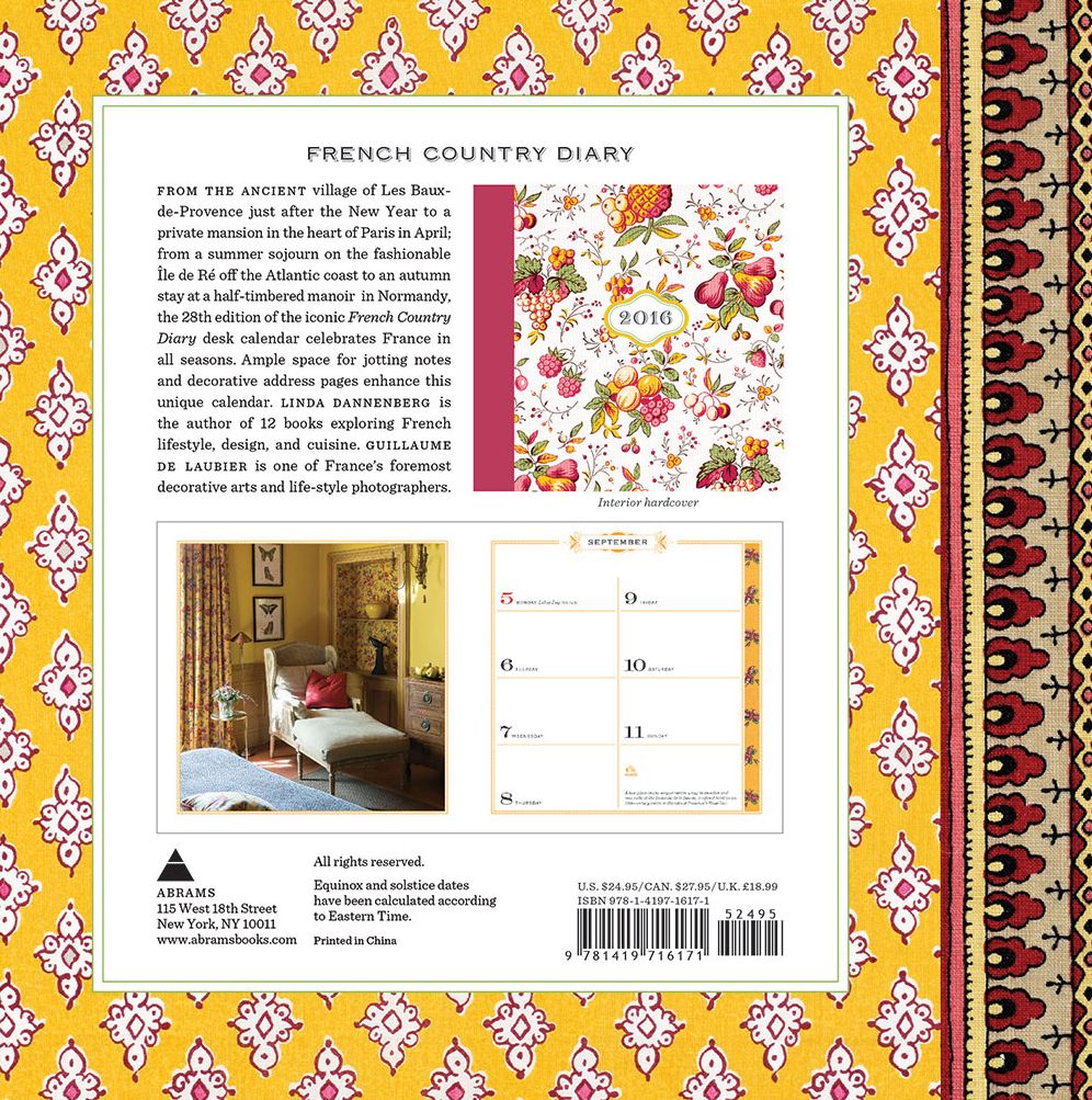 French Country Diary 2016 Calendar