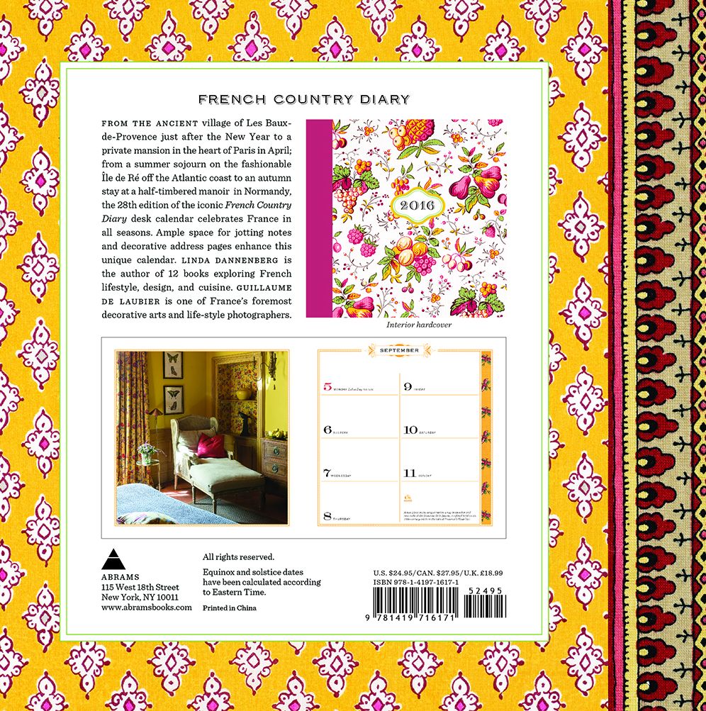 French Country Diary 2016 Calendar
