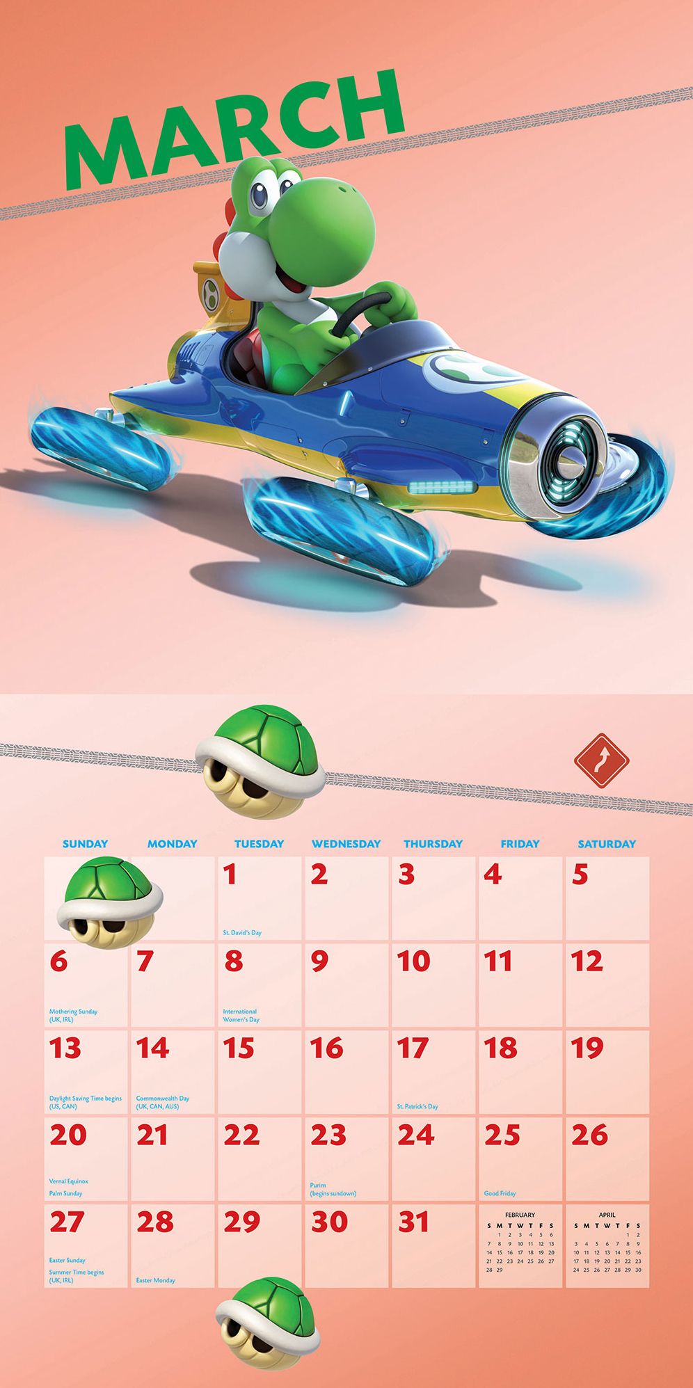 Mario Kart 2016 Wall Calendar