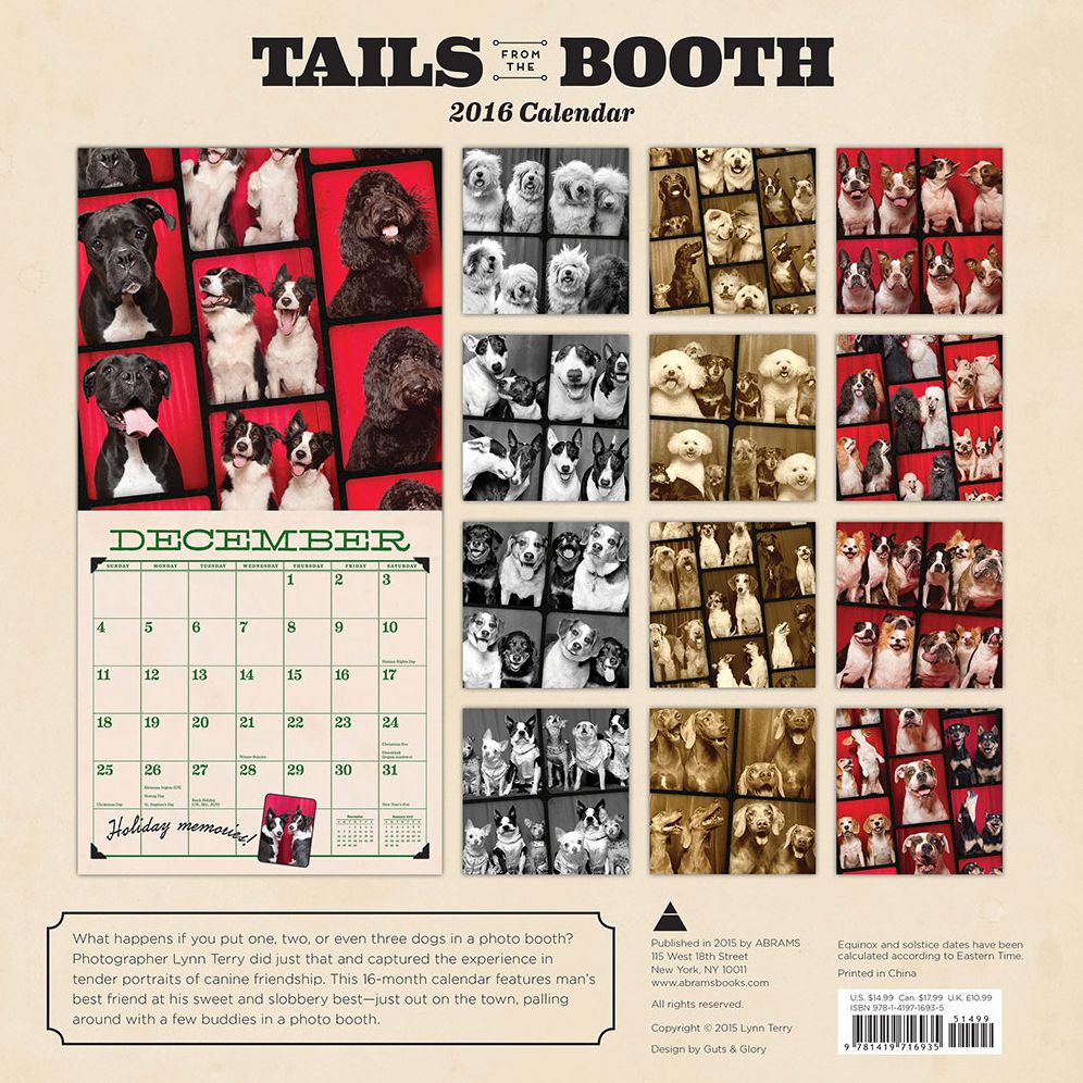 Tails from the Booth 2016 Wall Calendar: Pooches, Pups & Mutts Clown for the Camera