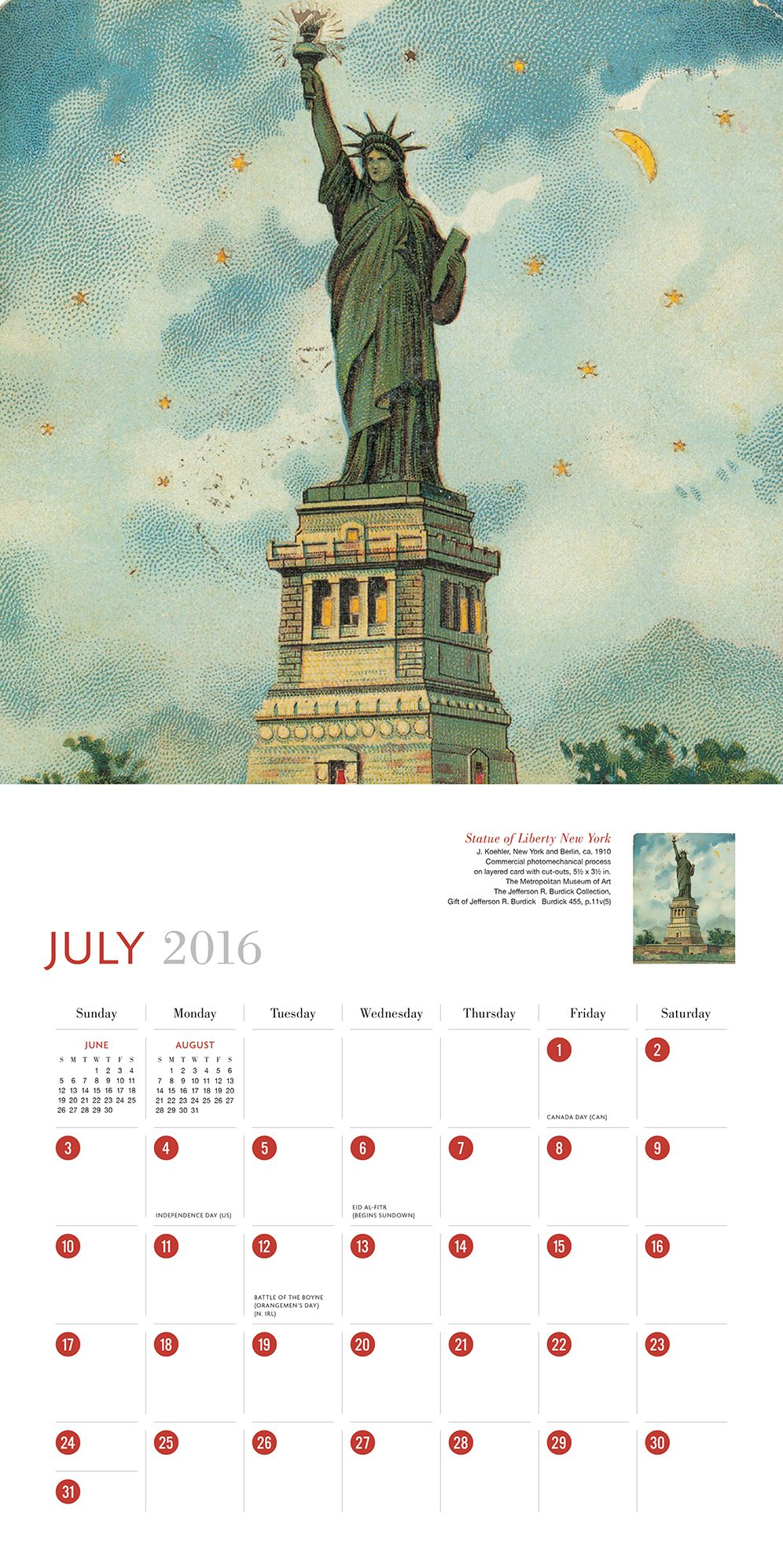 New York in Art 2016 Wall Calendar