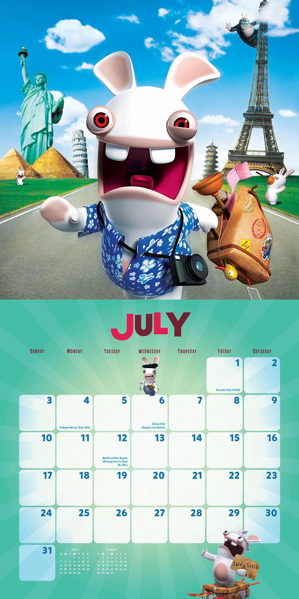 Rabbids Invasion 2016 Wall Calendar