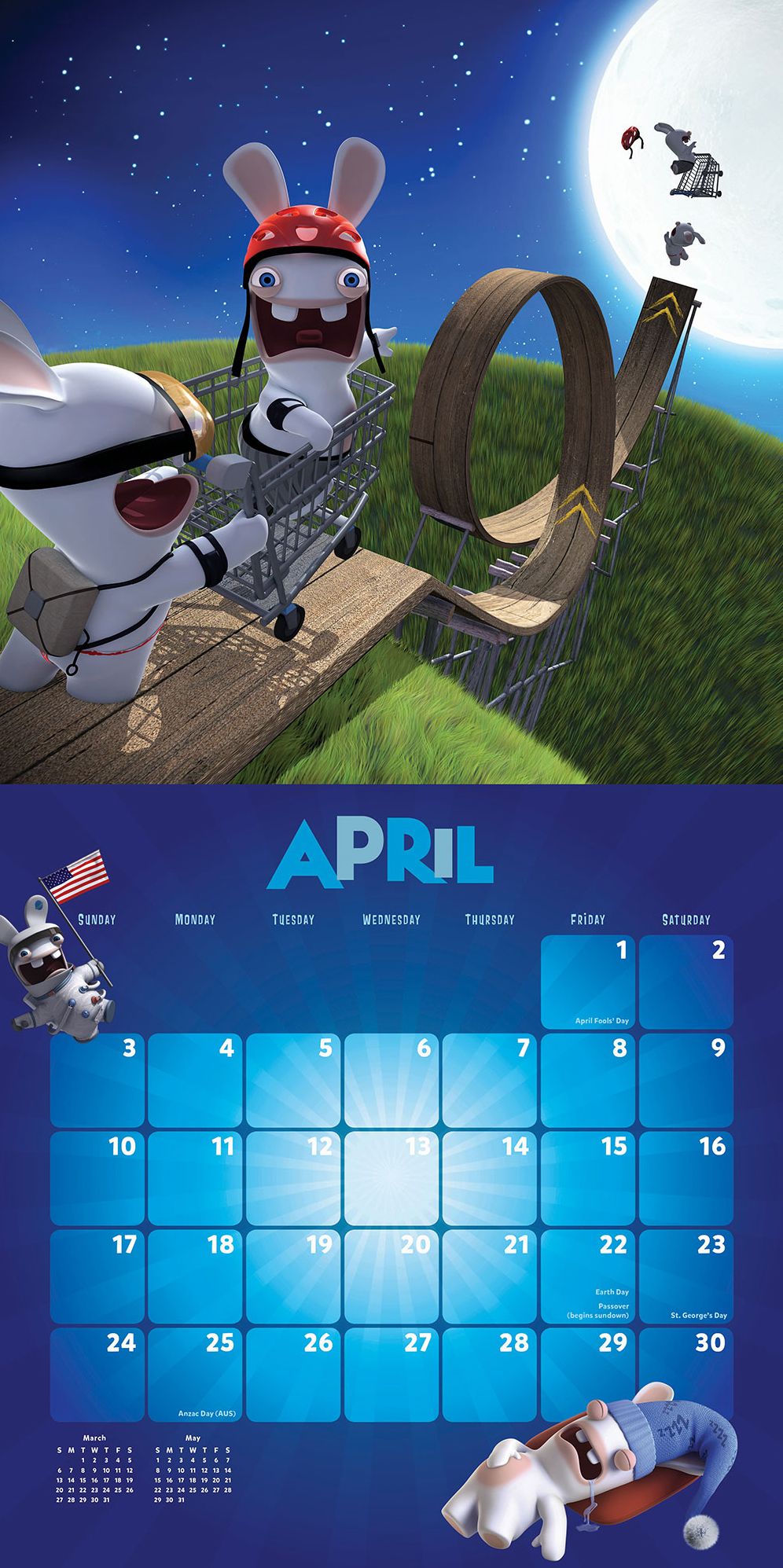Rabbids Invasion 2016 Wall Calendar