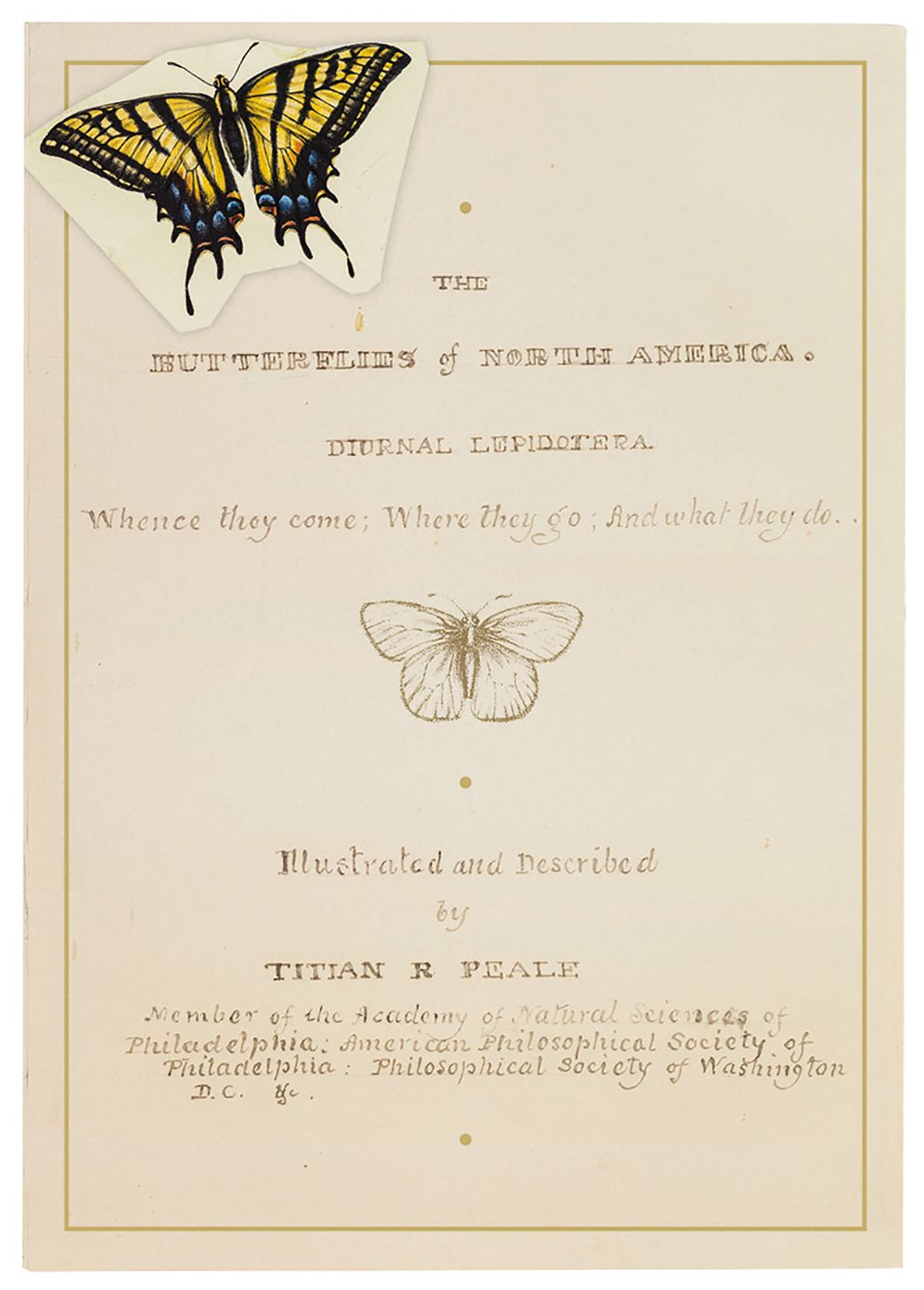 The Butterflies of Titian Ramsay Peale Journal