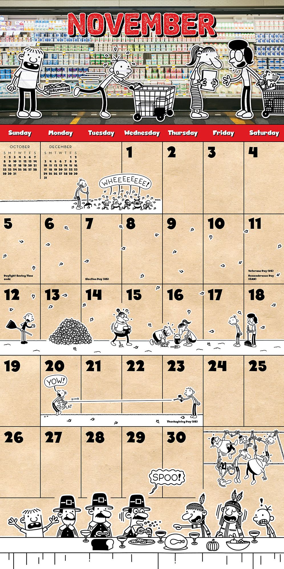 The Wimpy Kid 2017 Illustrated Calendar