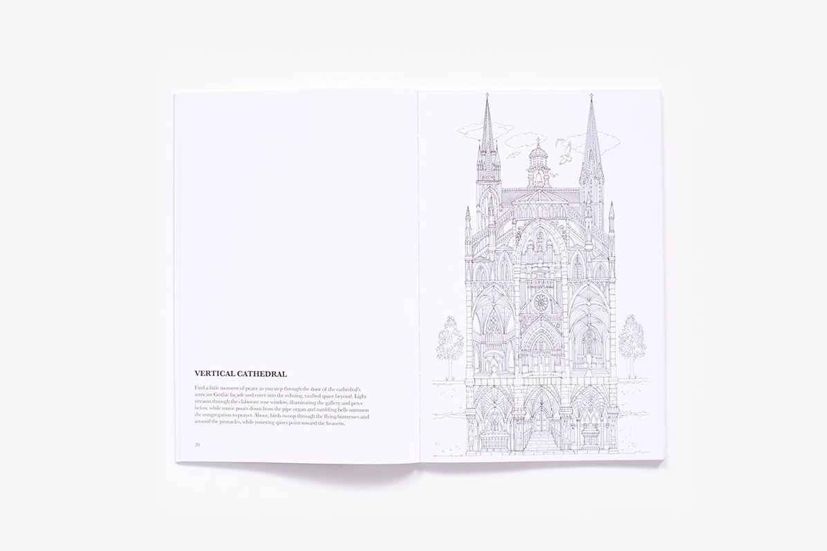Vertical Worlds (Adult Coloring Book)