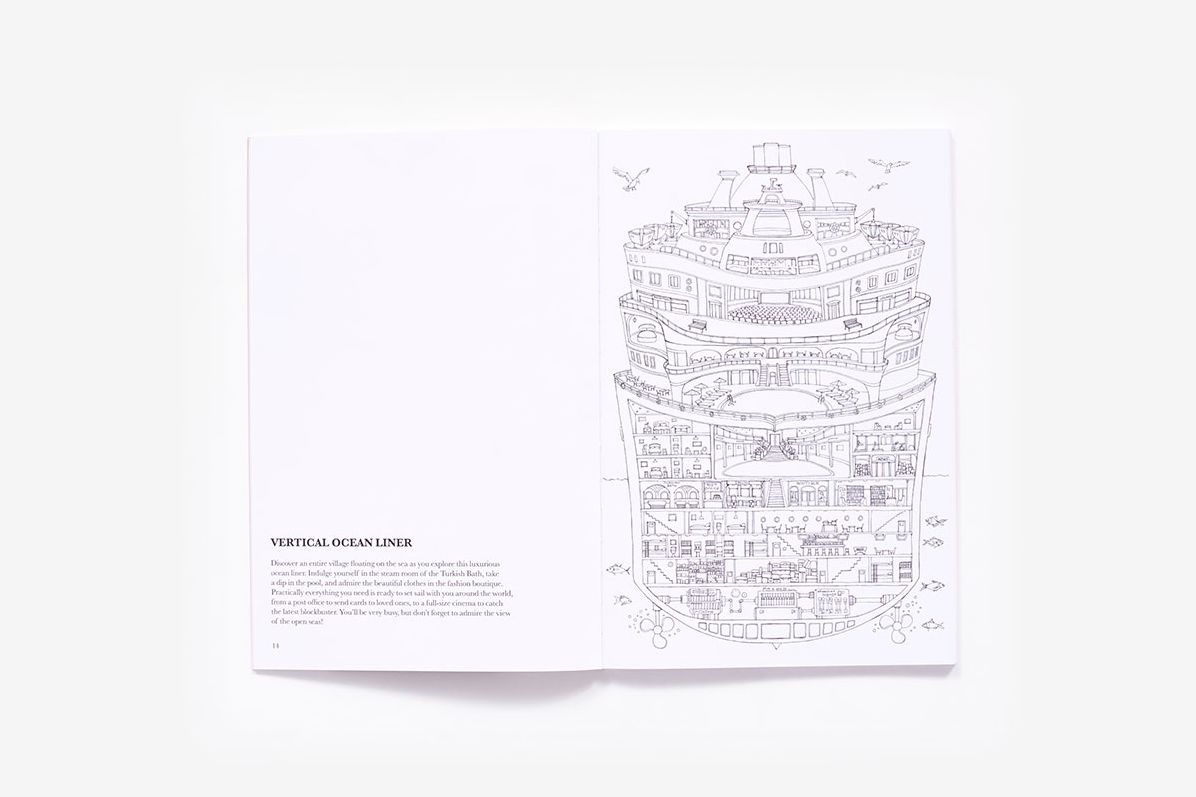Vertical Worlds (Adult Coloring Book)