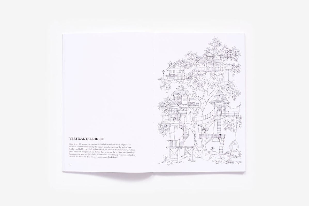 Vertical Worlds (Adult Coloring Book)