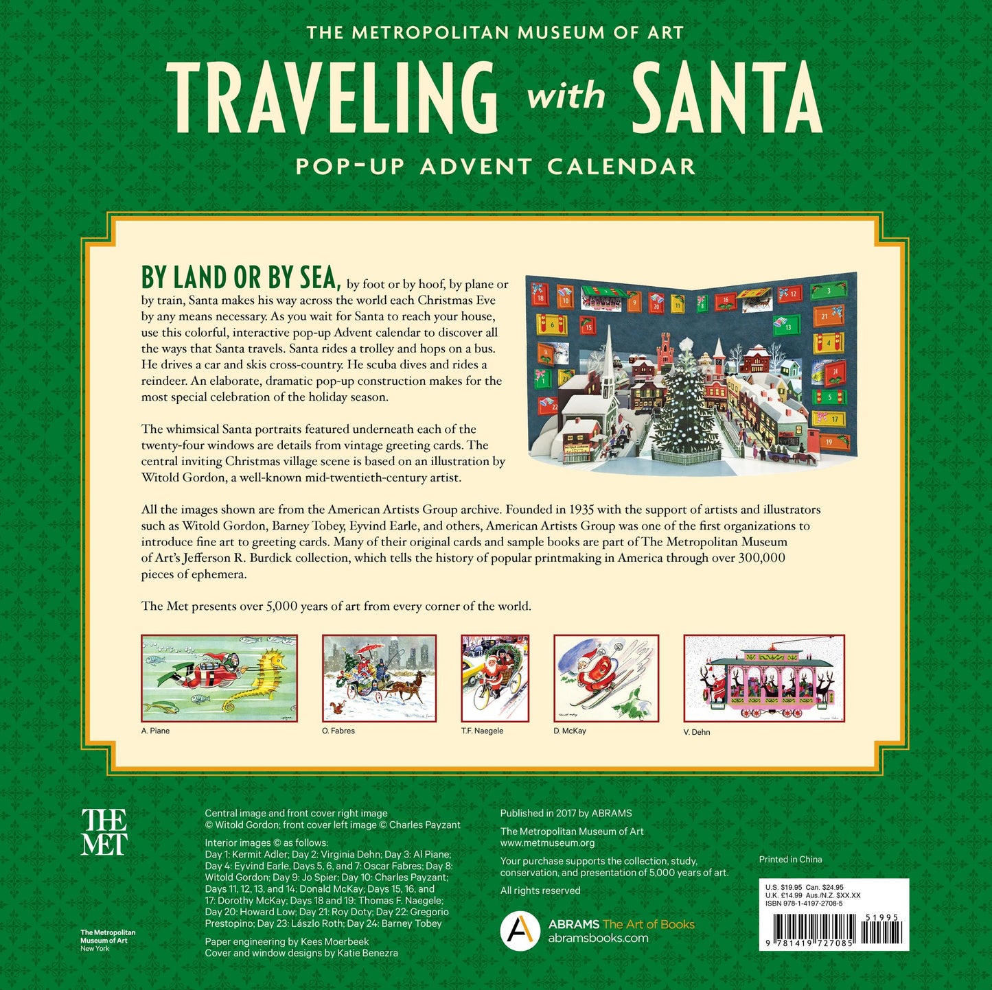 Traveling with Santa Pop-up Advent Calendar