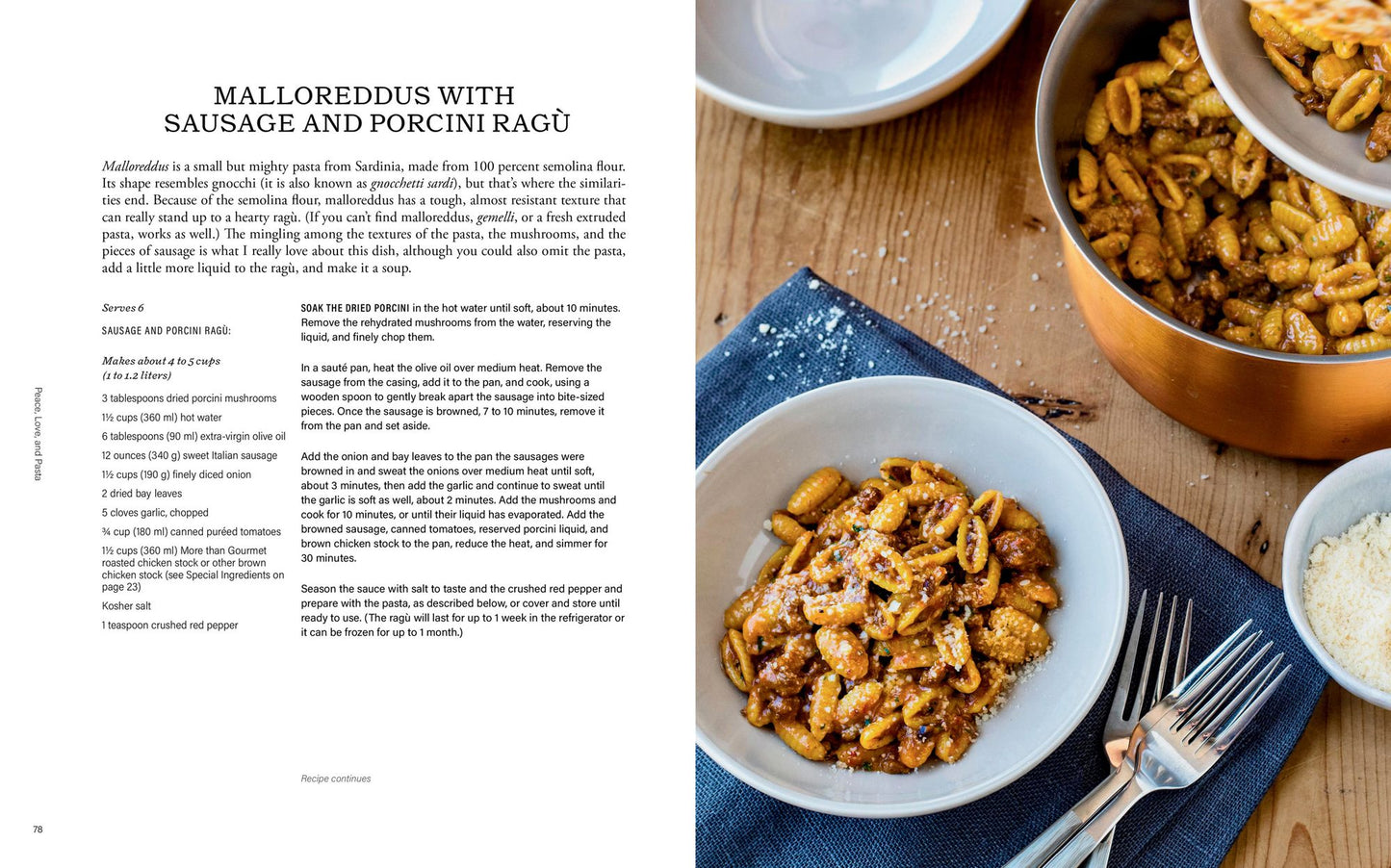Peace, Love, and Pasta: Simple and Elegant Recipes from a Chef's Home Kitchen