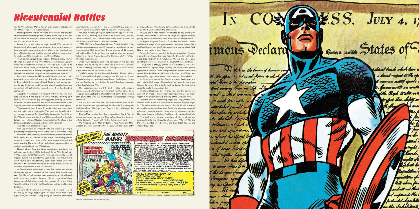 Mighty Marvel Calendar Book: A Visual History