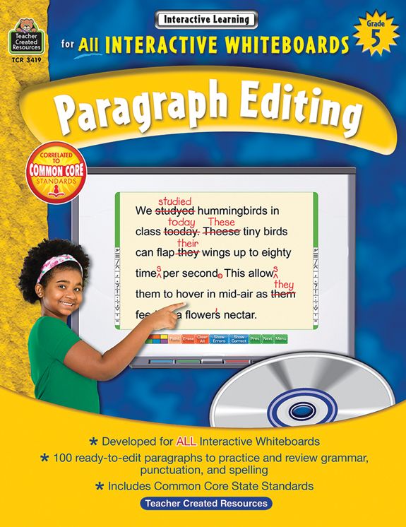 Interactive Learning: Paragraph Editing (w/CD): Grd 5