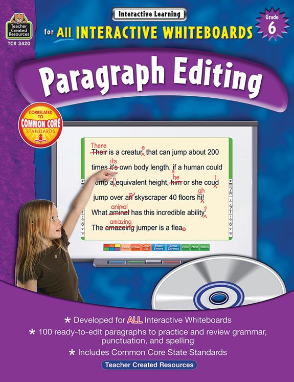 Interactive Learning: Paragraph Editing (w/CD): Grd 6