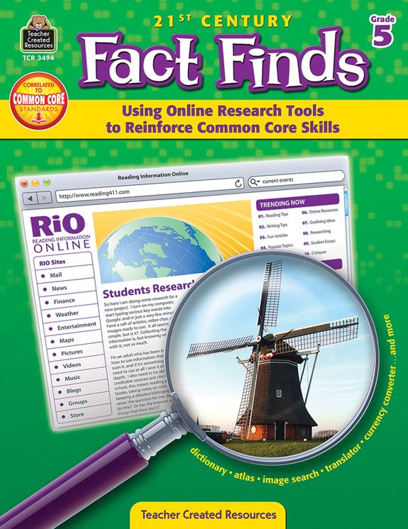 Using Online Research Tools to Reinforce Common Core Skills