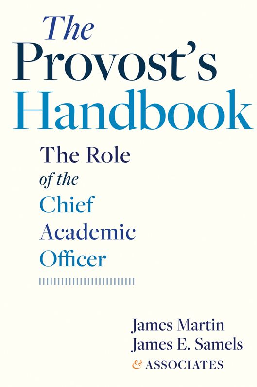 The Provost's Handbook: The Role of the Chief Academic Officer