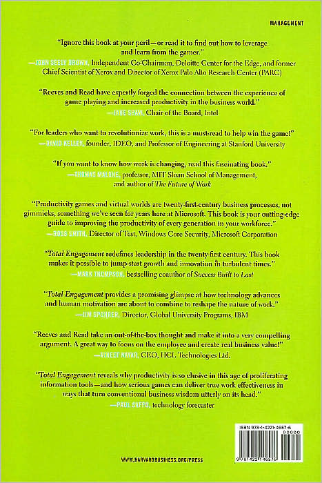Total Engagement: Using Games and Virtual Worlds to Change the Way People Work and Businesses Compete