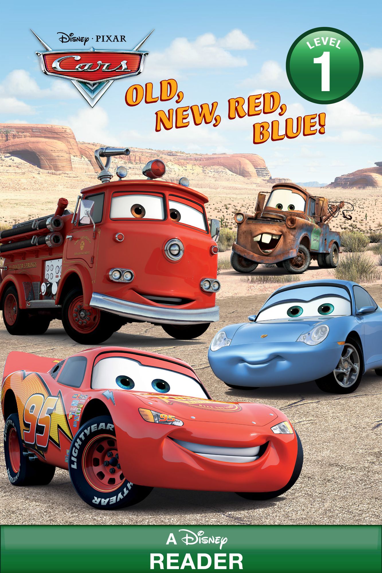 Cars: Old, New, Red, Blue: A Disney Reader (Level 1)