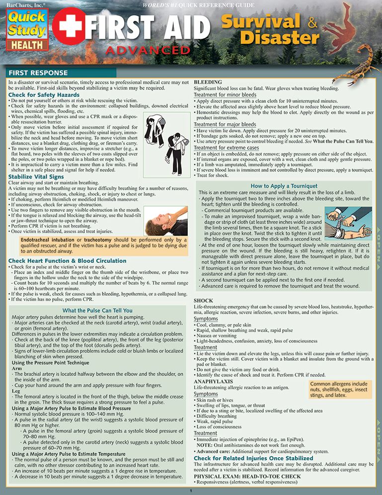 First Aid Advanced - Survival & Disasters