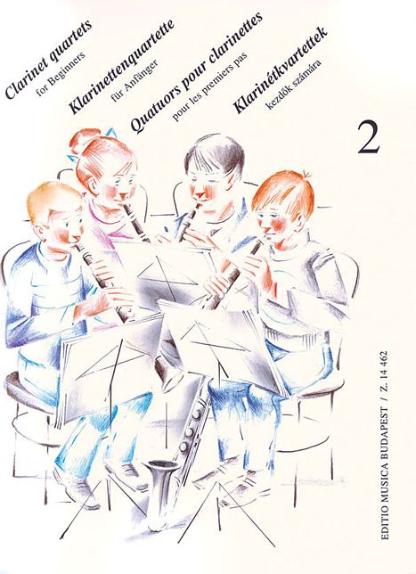 Clarinet Quartets for Beginners - Volume 2: 4 B-flat Clarinets or 3 B-flat Clarinets and Bass Clarinet
