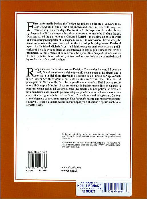Don Pasquale: Score