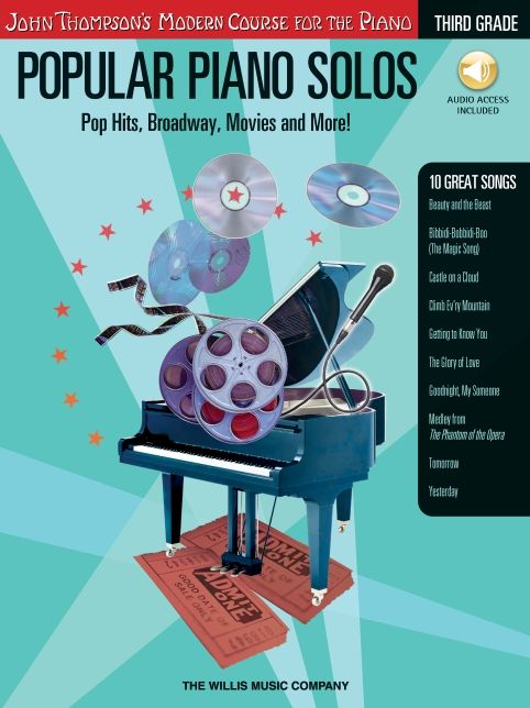 Popular Piano Solos - Grade 3 - Book/Audio: Pop Hits, Broadway, Movies and More! John Thompson's Modern Course for the Piano Series