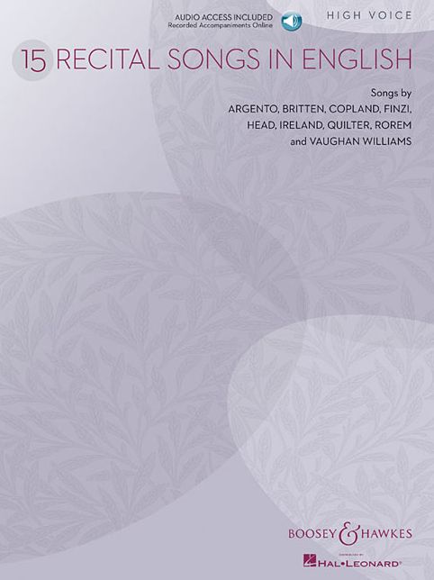 15 Recital Songs in English, High Voice (with CD)