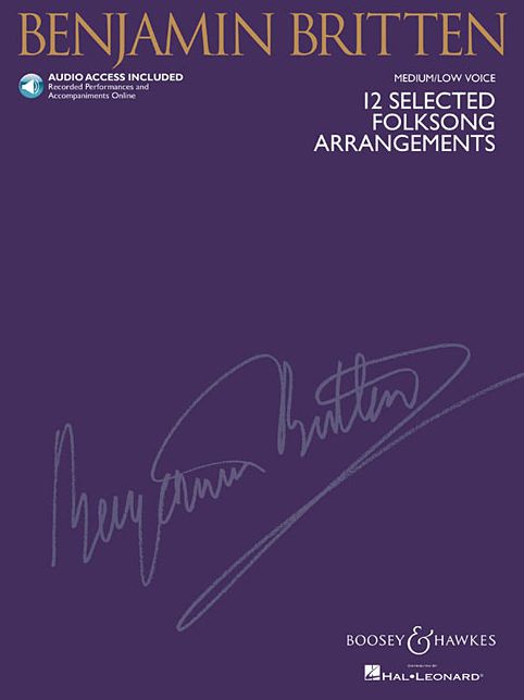 12 Selected Folksong Arrangements: Medium/Low Voice