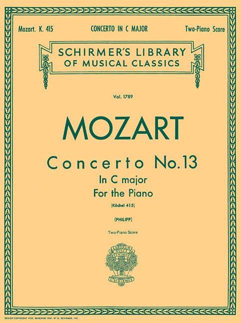 Concerto No. 13 in C, K. 415: National Federation of Music Clubs 2014-2016 Selection Piano Duet