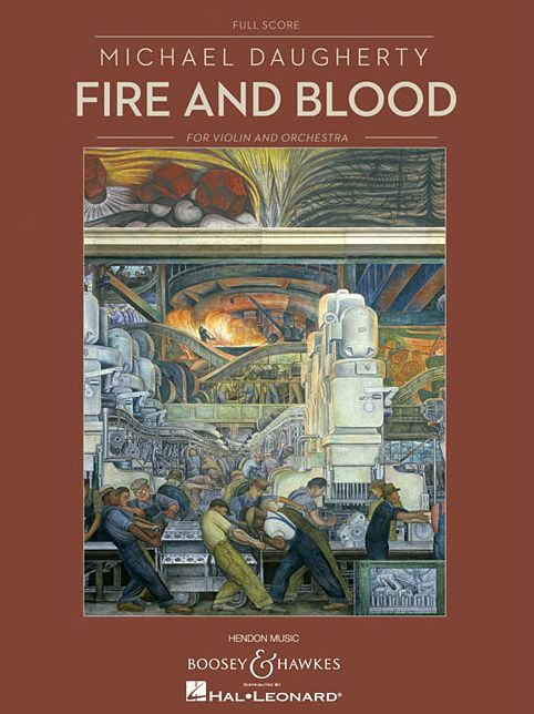 Fire and Blood: for Solo Violin and Orchestra Full Score