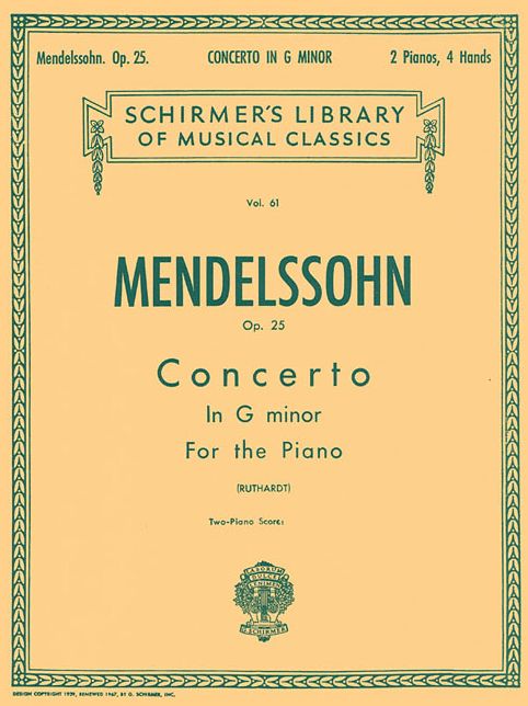 Concerto No. 1 in G Minor, Op. 25: Piano Duet
