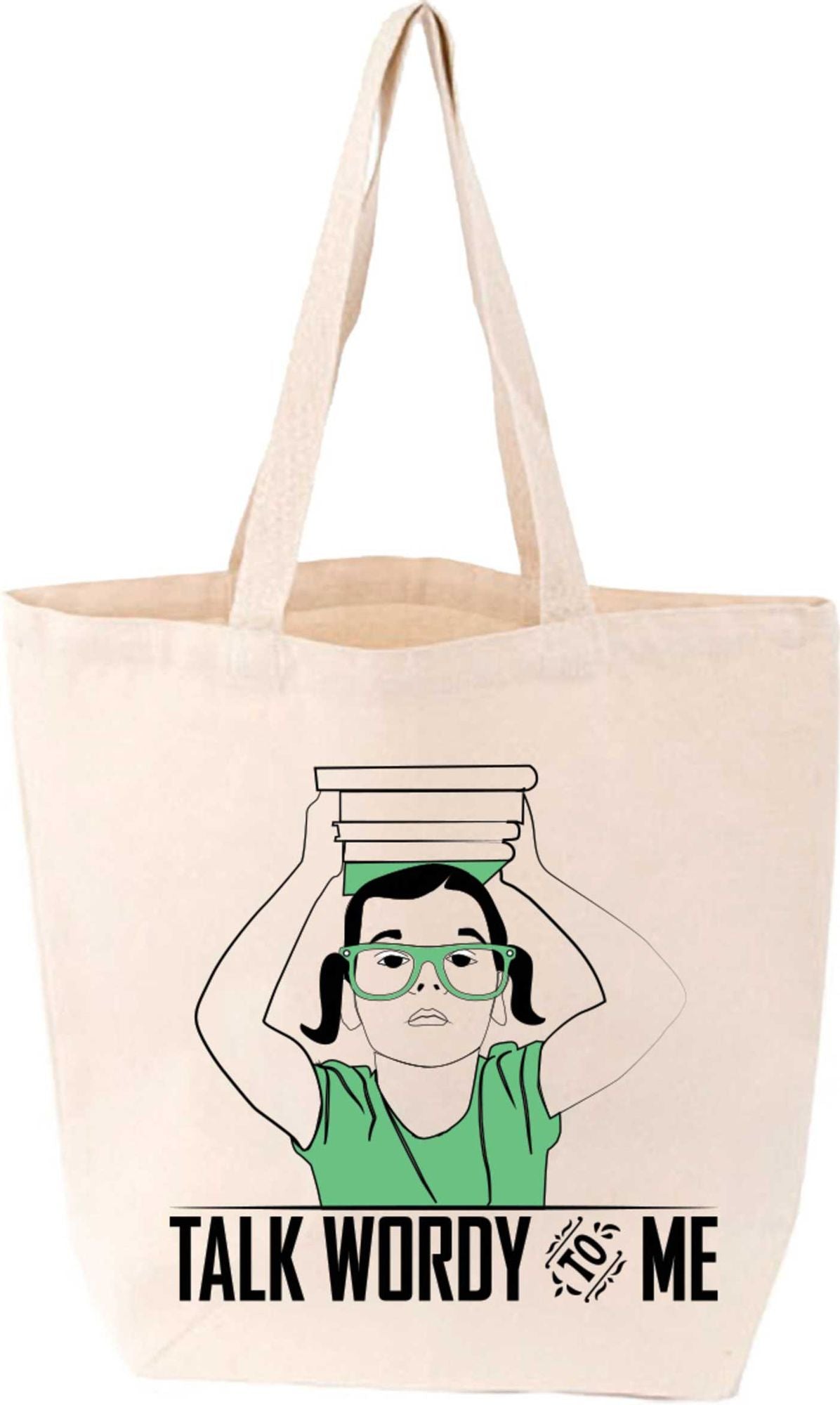 Talk Wordy to Me Lovelit Canvas Tote