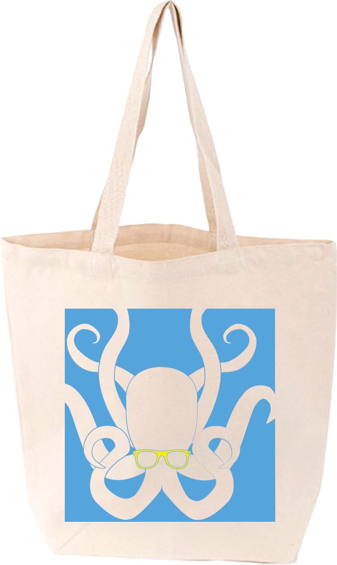 Octopus Lovelit Canvas Tote