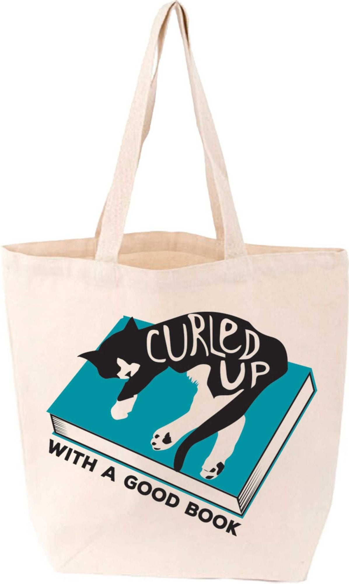 Curled Up With a Good Book Canvas Tote