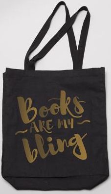 Books Are My Bling Tote (black)