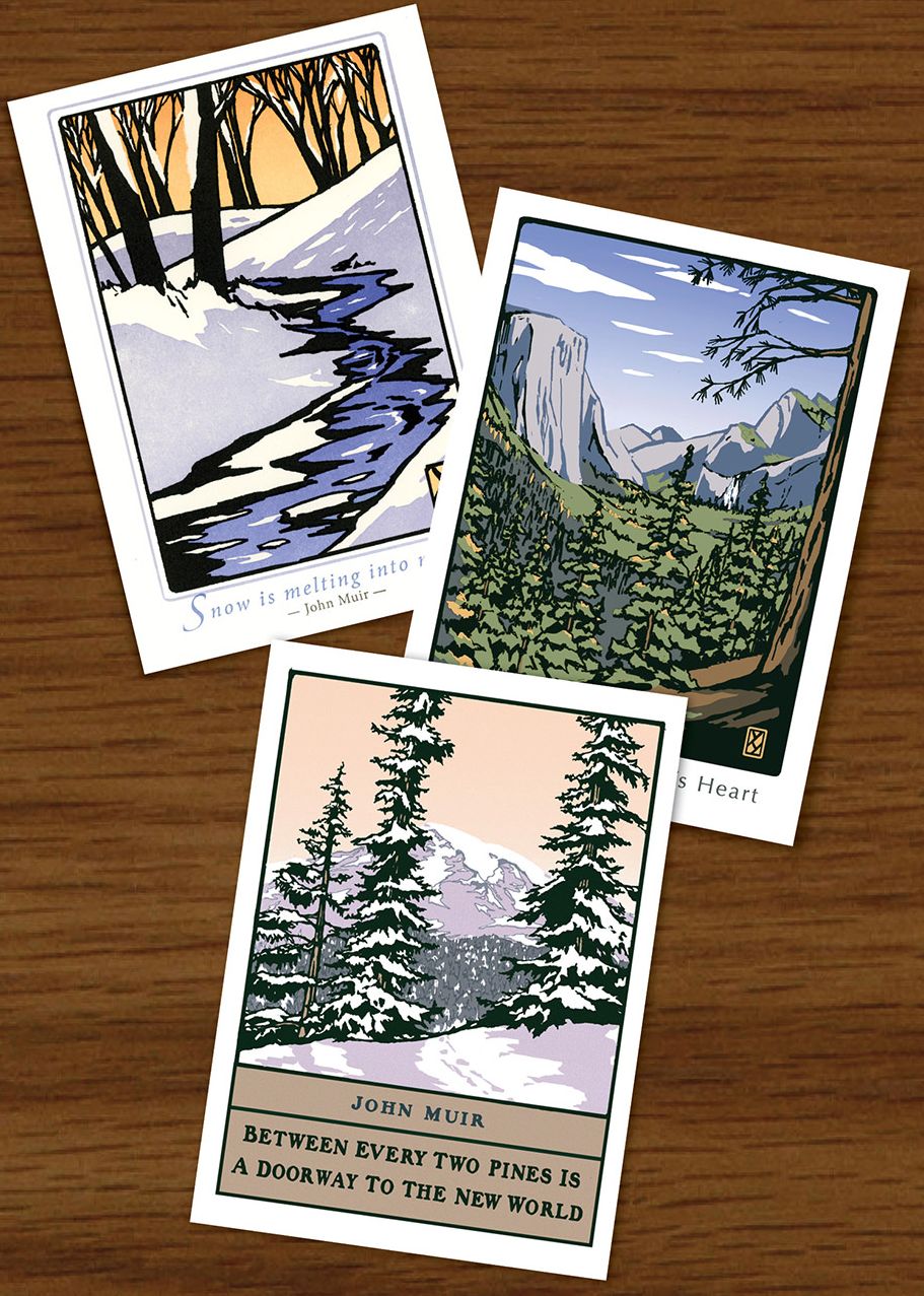 John Muir Assortment: Boxed Set of 6 Cards