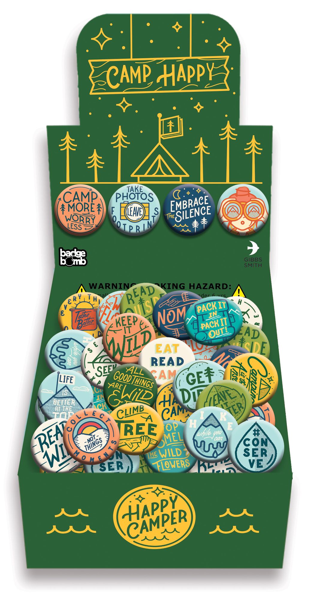 Happy Camper Button Box