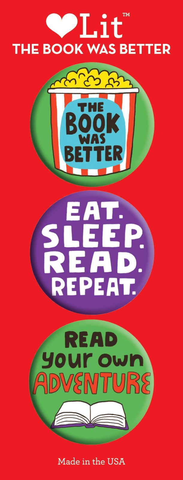 The Book Was Better 3-Button Assortment